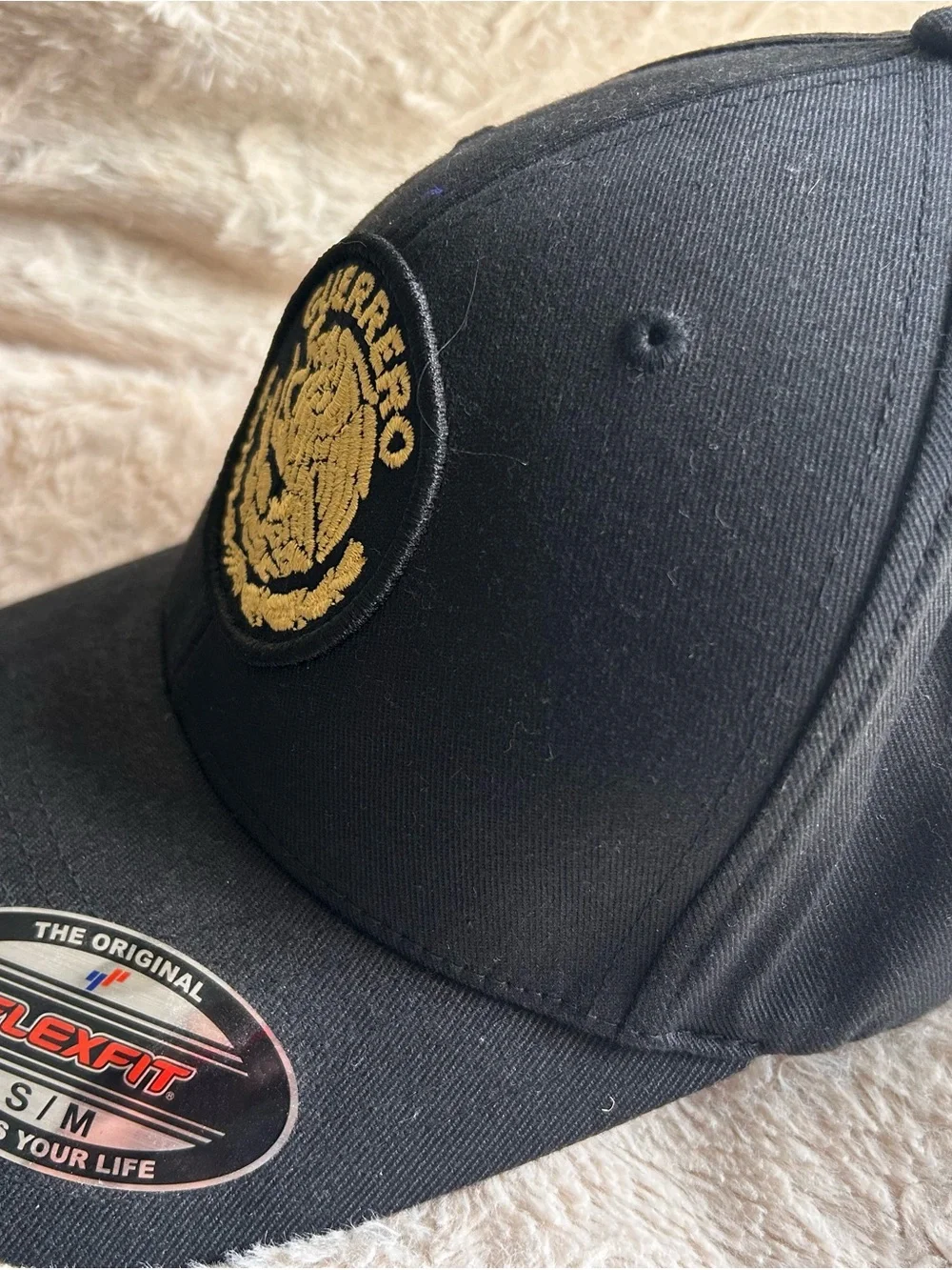 Guerrero Black Cap with Gold Embroidered Patch